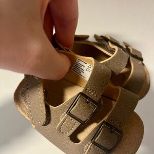 Infant Baby Birkenstock Type Taupe Sandals